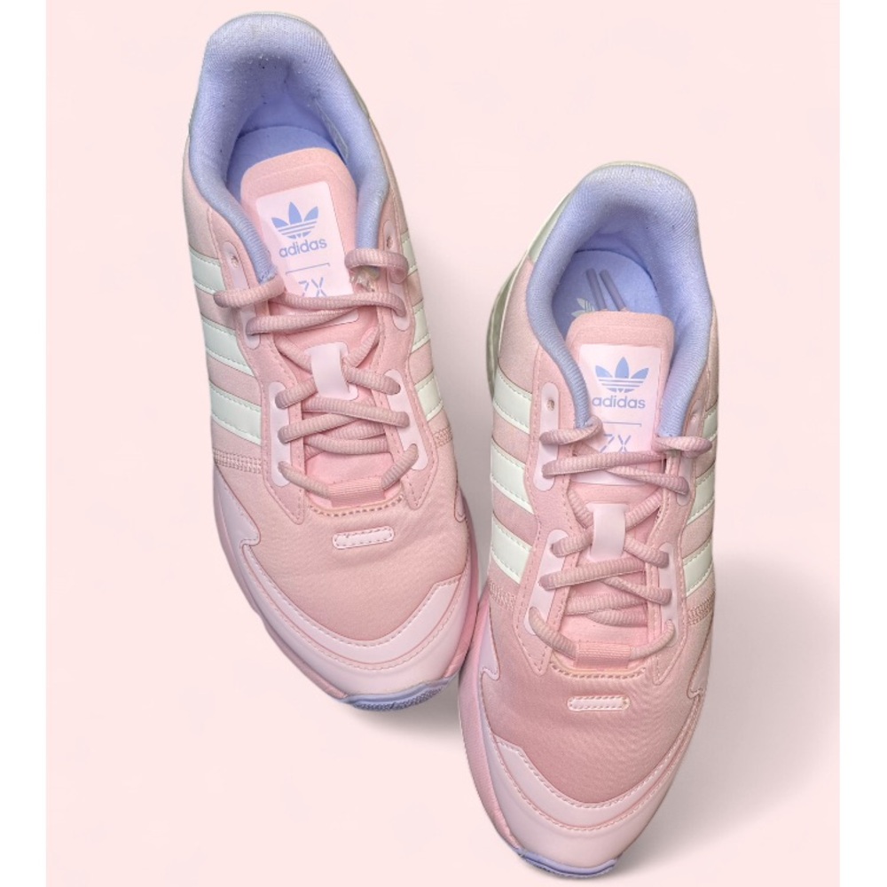 Adidas ZX Pink, Purple & White Women's Sneaker Shoes Size 8 - Gently Used